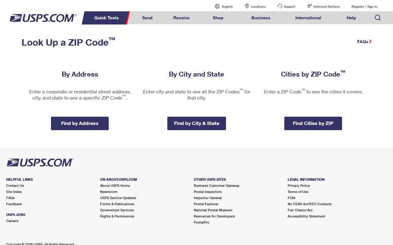 Lancaster ZIP code directory USPS ZIP Code Lookup